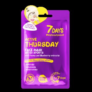 7DAYS Face mask ACTIVE THURSDAY After sports with Peony and Blueberry