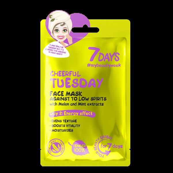 7DAYS Face mask CHEERFUL TUESDAY The antidote to low spirits with Melon and Mint