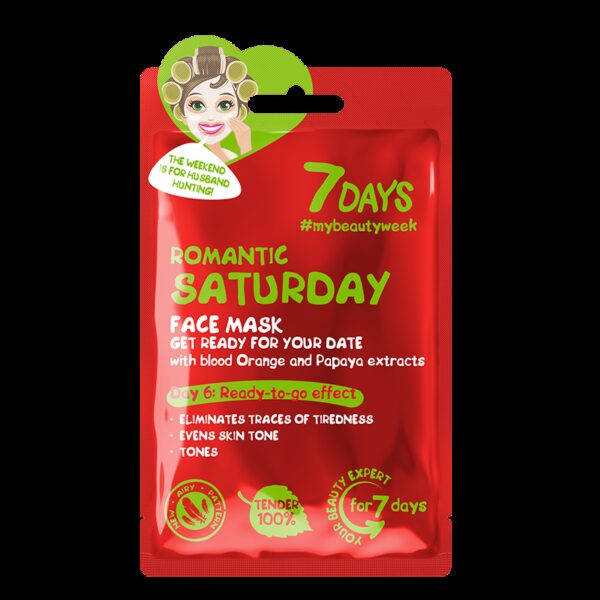 7DAYS Face mask ROMANTIC SATURDAY Get ready for your date with Blood Orange and Papaya